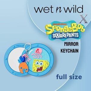 *⬇️⚡️🆕📦*BNIB* WET N WILD x SPONGEBOB | ALWAYS LOOKING UP MIRROR AND KEYCHAIN SET